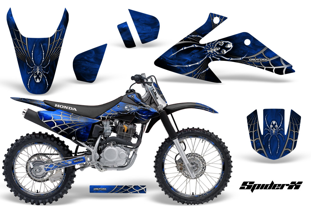 Honda CRF150 CRF230 08-10 Graphics Kit SpiderX Blue NP Rims